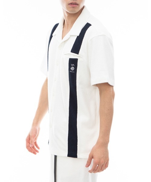 RVCA(ルーカ)の「RVCA メンズ 【ALL TIME COLLECTION】 ALLTIME TERRY HS SHIRT ショートスリーブシャツ 【2024年夏モデル】/ルーカテリークロスオープンカラーシャツ(シャツ/ブラウス・メンズ・オフホワイト/ブラック/ネイビー・SMALL/MEDIUM/LARGE)」の7枚目の写真