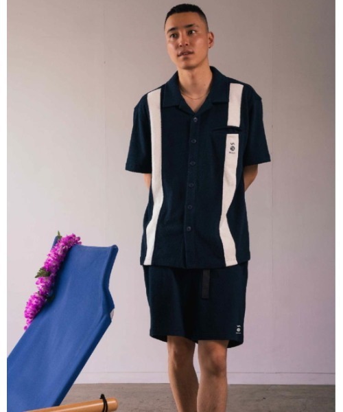 RVCA(ルーカ)の「RVCA メンズ 【ALL TIME COLLECTION】 ALLTIME TERRY HS SHIRT ショートスリーブシャツ 【2024年夏モデル】/ルーカテリークロスオープンカラーシャツ(シャツ/ブラウス・メンズ・オフホワイト/ブラック/ネイビー・SMALL/MEDIUM/LARGE)」の21枚目の写真