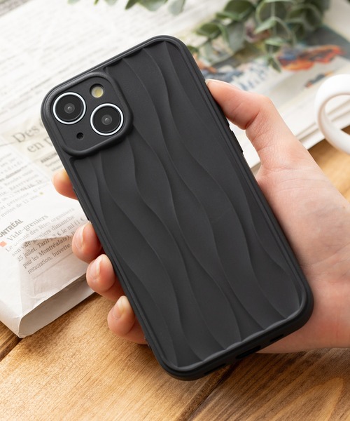 セール】iPhoneケース カバー シリコン ウェーブカービング【11/12
