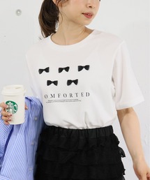 リボンモチーフロゴTシャツ