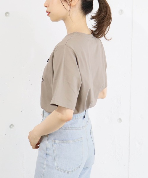 tiptop(ティップトップ)の「リボンモチーフロゴTシャツ(Tシャツ/カットソー・レディース・ベージュ/ブラック/オフホワイト・FREE)」の9枚目の写真