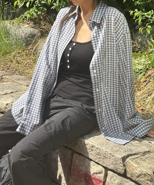 3.3 Field Trip （3.3フィールドトリップ）の「3.3 Field Trip／ボタンTOP（カップ付）（キャミソール・レディース・アイボリー/グレー/ブラック・FREE）」の16枚目の写真