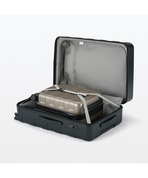 無印良品(ムジルシリョウヒン)の「バーを自由に調節できる ハードキャリーケース(36L)(スーツケース/キャリーバッグ・レディース・ブラック/グレー・FREE)」の21枚目の写真