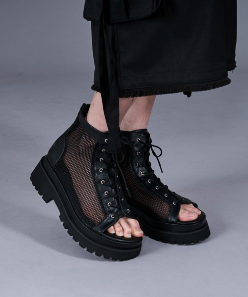 Ellno Loset（エルノロゼット）の「メッシュブーツサンダル（サンダル・メンズ・ブラック/ブラック系その他・X-SMALL/SMALL/MEDIUM/LARGE/X-LARGE）」の9枚目の写真