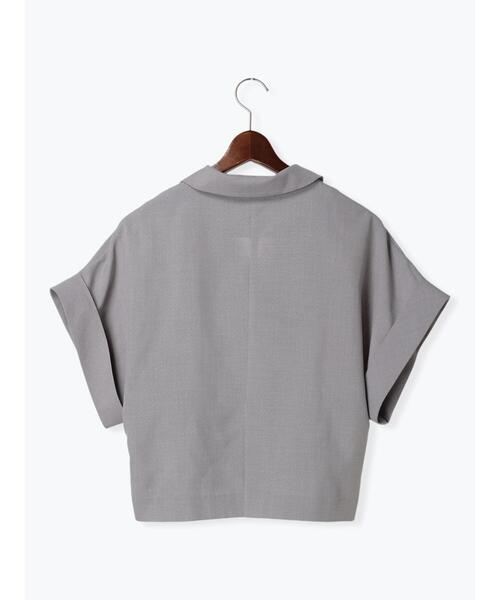 Te chichi(テチチ)の「スリーブレステーラードダブルジャケット(ノーカラージャケット・レディース・グレー/ベージュ・F)」の18枚目の写真