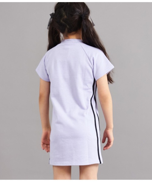 ANAP kids（アナップキッズ）の「サイドラインミニ裏毛ハーフジップワンピース（ワンピース・キッズ・ラベンダー/ブラック・110cm/120cm/130cm）」の10枚目の写真