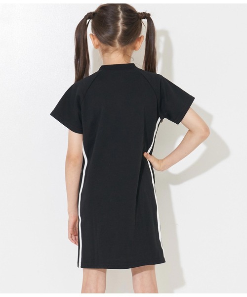ANAP kids（アナップキッズ）の「サイドラインミニ裏毛ハーフジップワンピース（ワンピース・キッズ・ラベンダー/ブラック・110cm/120cm/130cm）」の16枚目の写真