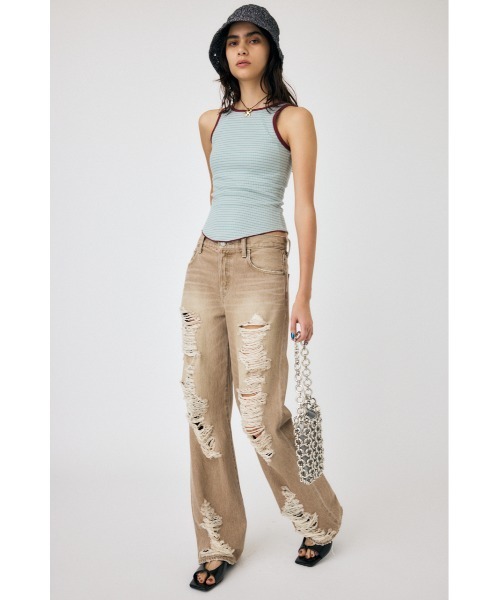 MOUSSY（マウジー）の「CUP IN BORDER タンクトップ（タンクトップ・レディース・ネイビー/グレー/ブラウン/イエロー・FREE）」の13枚目の写真