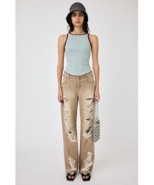 MOUSSY（マウジー）の「CUP IN BORDER タンクトップ（タンクトップ・レディース・ネイビー/グレー/ブラウン/イエロー・FREE）」の15枚目の写真