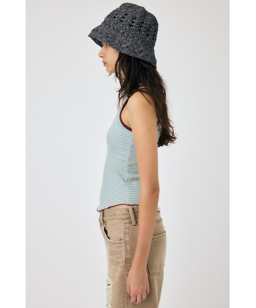 MOUSSY（マウジー）の「CUP IN BORDER タンクトップ（タンクトップ・レディース・ネイビー/グレー/ブラウン/イエロー・FREE）」の18枚目の写真