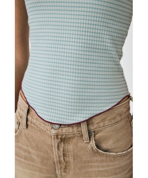 MOUSSY（マウジー）の「CUP IN BORDER タンクトップ（タンクトップ・レディース・ネイビー/グレー/ブラウン/イエロー・FREE）」の22枚目の写真