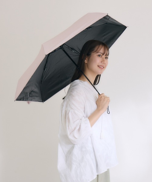 nifty colors(ニフティーカラーズ)の「【niftycolors/ニフティカラーズ】SORANI. 完全遮光 晴雨兼用 ミニ折りたたみ日傘 50㎝ WEB限定(折りたたみ傘・レディース・ピンク/アイボリー/ベージュ/ライトグレー・MEDIUM)」の22枚目の写真