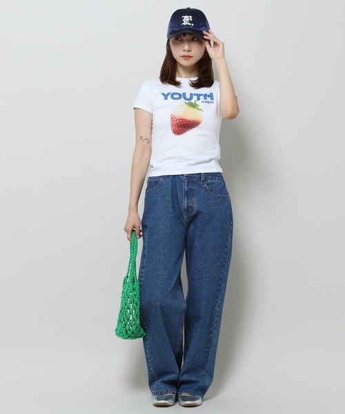 YOUTHKREW（ユースクルー）の「YOUTHKREW／ストロベリーT（Tシャツ/カットソー・レディース・ホワイト/ブラック・FREE）」の20枚目の写真
