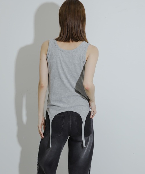 SENSE OF PLACE by URBAN RESEARCH(センスオブプレイスバイアーバンリサーチ)の「マルチウェイガータータンクトップ(タンクトップ・レディース・ライトグレー/チャコールグレー/オフホワイト・ONE)」の17枚目の写真