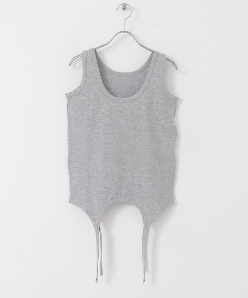 ホワイトタンクトップ VERSION OF YOU. 2WAYフックアイタンク / 2WAY Hook Eye Tank Top（タンクトップ