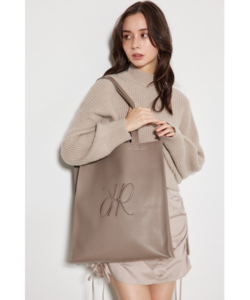 rienda（リエンダ）の「【WEB限定】Rロゴキャンバスレザートートバッグ（トートバッグ・レディース・ブラック/ブラウン/アイボリー・FREE）」の17枚目の写真