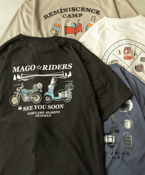 PEN FIELD(ペンフィールド)の「Penfield×ゆるキャン△ SEASON3 コラボT-Shirt(Tシャツ/カットソー・メンズ・ブラック/ホワイト/ベージュ/ブルーグレー・M/L/XL)」の2枚目の写真