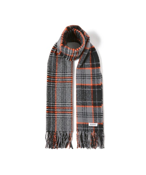 BEAMS BOY（ビームスボーイ）の「大判 2トーン チェック ストール（マフラー・レディース・グレー/レッド/グリーン・ONE SIZE）」の7枚目の写真
