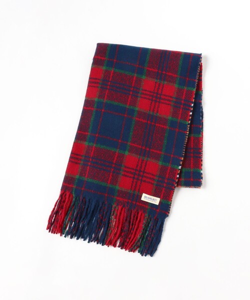 BEAMS BOY（ビームスボーイ）の「大判 2トーン チェック ストール（マフラー・レディース・グレー/レッド/グリーン・ONE SIZE）」の11枚目の写真