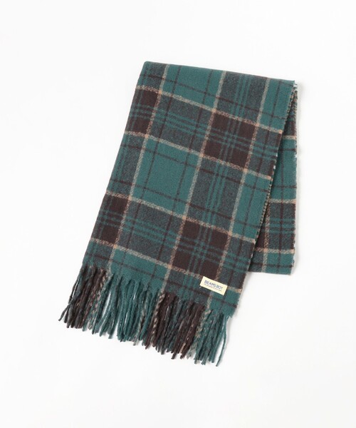 BEAMS BOY（ビームスボーイ）の「大判 2トーン チェック ストール（マフラー・レディース・グレー/レッド/グリーン・ONE SIZE）」の14枚目の写真