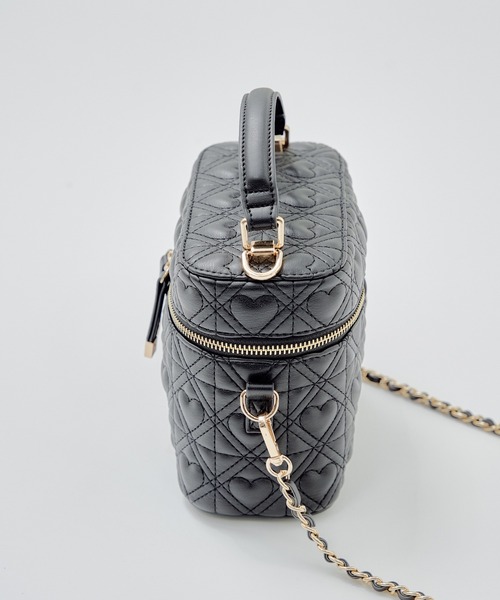 one after another NICE CLAUP（ワンアフターアナザーナイスクラップ）の「ハートキルティングバニティーバッグ（ショルダーバッグ・レディース・ブラック/ベージュ/ホワイト系その他/アイボリー/レッド系・FREE）」の6枚目の写真