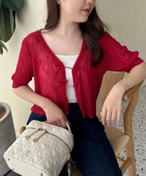 one after another NICE CLAUP（ワンアフターアナザーナイスクラップ）の「ハートキルティングバニティーバッグ（ショルダーバッグ・レディース・ブラック/ベージュ/ホワイト系その他/アイボリー/レッド系・FREE）」の19枚目の写真