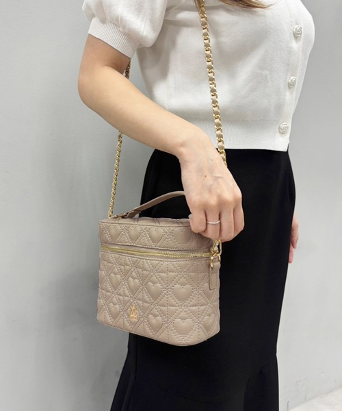 one after another NICE CLAUP（ワンアフターアナザーナイスクラップ）の「ハートキルティングバニティーバッグ（ショルダーバッグ・レディース・ブラック/ベージュ/ホワイト系その他/アイボリー/レッド系・FREE）」の13枚目の写真