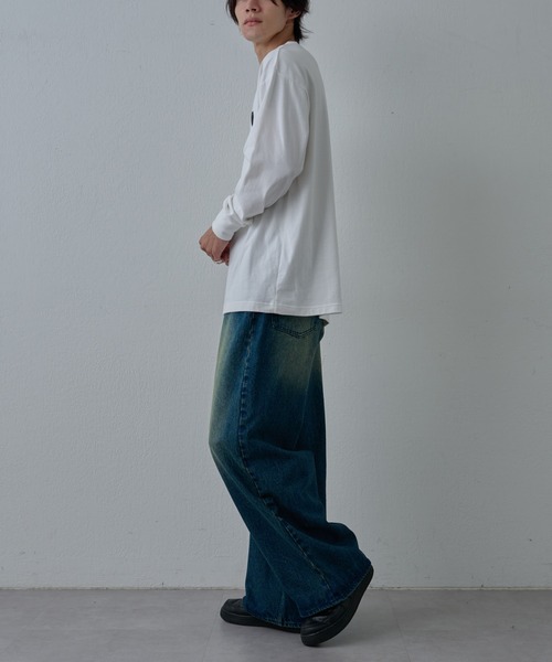 COLONY 2139（コロニートゥーワンスリーナイン）の「フロントロゴプリント長袖Tシャツ（Tシャツ/カットソー・メンズ・ブラック/ホワイト・MEDIUM/LARGE）」の21枚目の写真