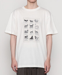 犬アートプリントシャツ セール】ドッグ アート プリントTシャツ/ アニマルプリントT