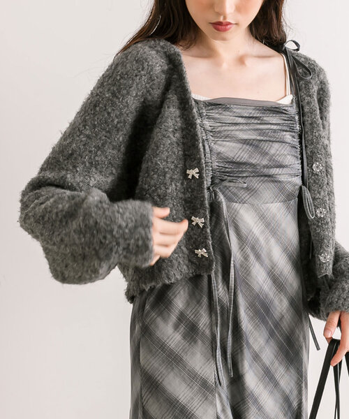 OLIVE des OLIVE(オリーブデオリーブ)の「ドロストマーメイドキャミワンピース(ワンピース・レディース・ブラウン/ブラック/ブルー/ベージュ/グレー/ブラック系その他・FREE)」の3枚目の写真