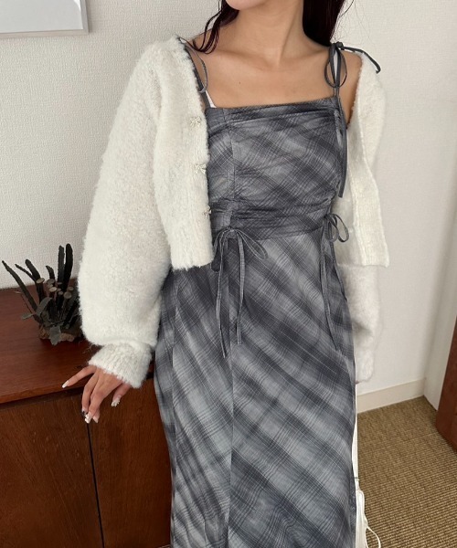 OLIVE des OLIVE(オリーブデオリーブ)の「ドロストマーメイドキャミワンピース(ワンピース・レディース・ブラウン/ブラック/ブルー/ベージュ/グレー/ブラック系その他・FREE)」の11枚目の写真