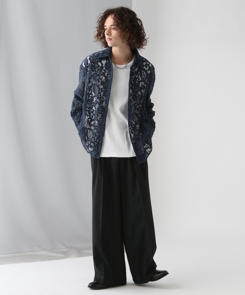 HARE（ハレ）の「【SET UP対応】3タックワイドトラウザー(HARE)（スラックス・メンズ・ブラック/グレー/ブルー・SMALL/MEDIUM）」の4枚目の写真