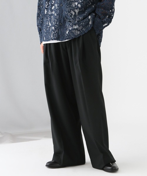 HARE（ハレ）の「【SET UP対応】3タックワイドトラウザー(HARE)（スラックス・メンズ・ブラック/グレー/ブルー・SMALL/MEDIUM）」の9枚目の写真