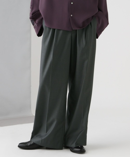 HARE（ハレ）の「【SET UP対応】3タックワイドトラウザー(HARE)（スラックス・メンズ・ブラック/グレー/ブルー・SMALL/MEDIUM）」の11枚目の写真