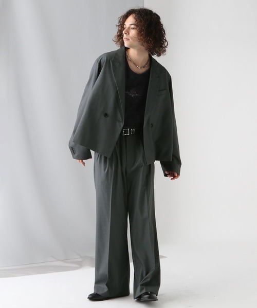HARE（ハレ）の「【SET UP対応】3タックワイドトラウザー(HARE)（スラックス・メンズ・ブラック/グレー/ブルー・SMALL/MEDIUM）」の13枚目の写真