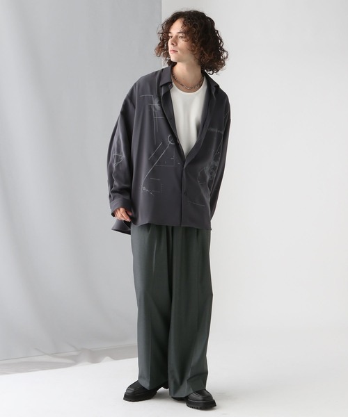 HARE（ハレ）の「【SET UP対応】3タックワイドトラウザー(HARE)（スラックス・メンズ・ブラック/グレー/ブルー・SMALL/MEDIUM）」の14枚目の写真