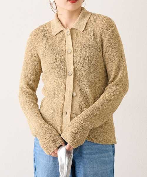 WILLOW(ウィロー)の「【WILLOW】メランジボタン衿付きニット(ニット/セーター・レディース・グレー/ベージュ・ONE SIZE)」の18枚目の写真