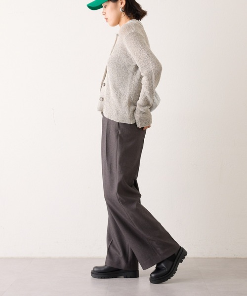 WILLOW(ウィロー)の「【WILLOW】メランジボタン衿付きニット(ニット/セーター・レディース・グレー/ベージュ・ONE SIZE)」の15枚目の写真