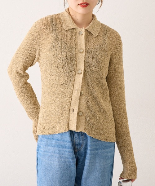 WILLOW(ウィロー)の「【WILLOW】メランジボタン衿付きニット(ニット/セーター・レディース・グレー/ベージュ・ONE SIZE)」の19枚目の写真