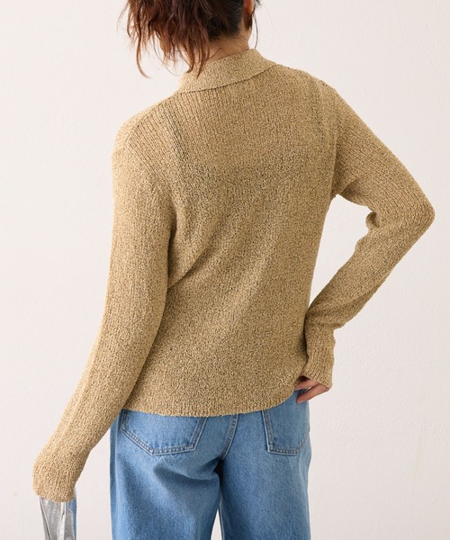 WILLOW(ウィロー)の「【WILLOW】メランジボタン衿付きニット(ニット/セーター・レディース・グレー/ベージュ・ONE SIZE)」の21枚目の写真