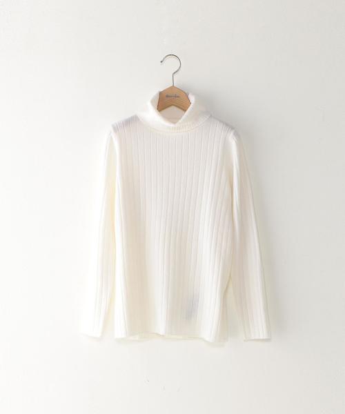 Steven Alan(スティーブンアラン)の「<Steven Alan>WOOL CASHMERE RIB TURTLE KNIT/ニット◆(ニット/セーター・レディース・ホワイト/ブラック/ダークグレー・フリー)」の1枚目の写真
