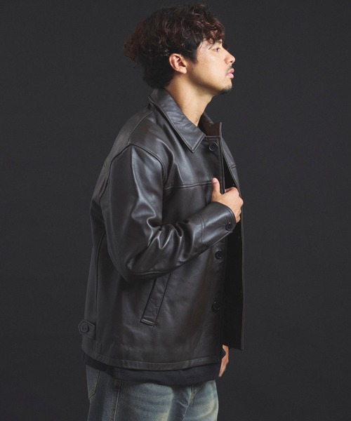 SKOOKUM.JE LAMB LEATHER CAR COAT（ライダースジャケット