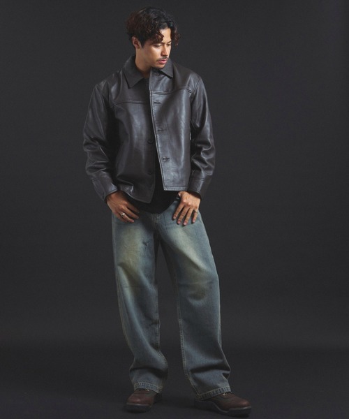 【完売品】SKOOKUM.JE LAMB LEATHER ZIP JACKET SKOOKUM（スクーカム） 革ジャン ライダース SKOOKUM.JE LAMB LEATHER