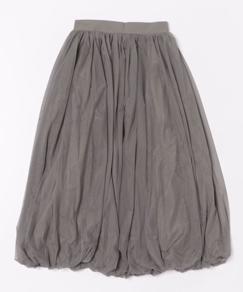STYLEBLOCK（スタイルブロック）の「Nタフタ×チュールバルーンスカート（スカート・レディース・ホワイト系その他/カーキ/ブラック/グレー・M）」の4枚目の写真