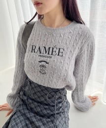 刺繍ケーブルニット【ZOZOTOWN限定商品】