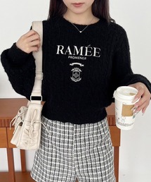 刺繍ケーブルニット【ZOZOTOWN限定商品】