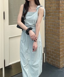 《Delfy》ナイロンバックシャンワンピース