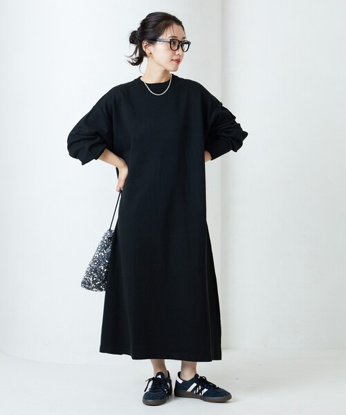 セール】限定展開 フレアマキシ カラー ニット ワンピース（ワンピース