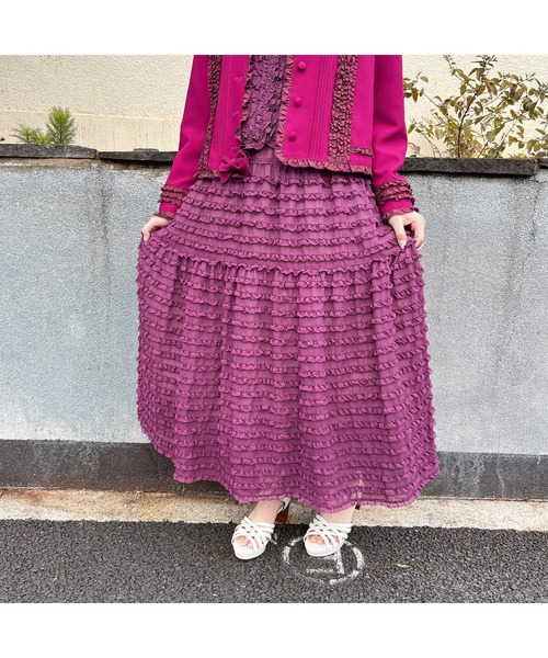 【セール】ポリエステルシフォンスカート（スカート）｜PINK HOUSE（ピンクハウス）