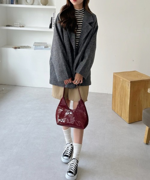 セール】1枚で主役級“ジャコット”。グレンチェック ダブル ショート丈